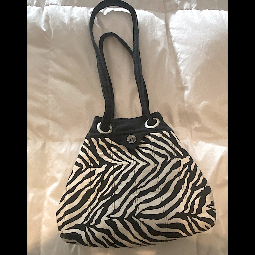 Zebra print purse, medium size handbag/cross body purse.